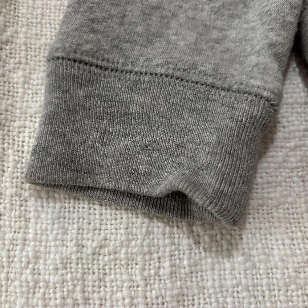 Baby Gap zip up Fleece Hoodie Jacket Gray 5 Years Buffalo Plaid Warm EUC